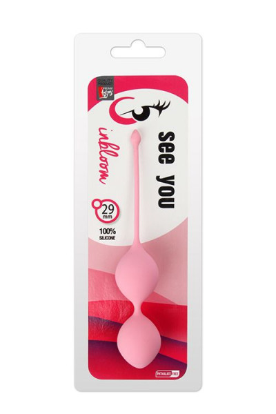 Розовые вагинальные шарики SEE YOU IN BLOOM DUO BALLS 29MM Розовые вагинальные шарики SEE YOU IN BLOOM DUO BALLS 29MM