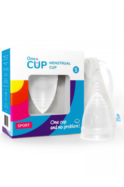 Прозрачная менструальная чаша OneCUP Sport - размер S Прозрачная менструальная чаша OneCUP Sport - размер S
