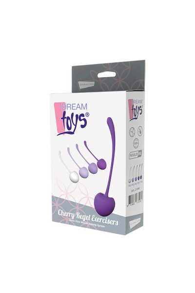 Набор из 5 фиолетово-белых шариков CHERRY KEGEL EXERCISERS Набор из 5 фиолетово-белых шариков CHERRY KEGEL EXERCISERS