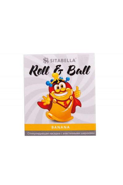 Стимулирующий презерватив-насадка Roll Ball Banana Стимулирующий презерватив-насадка Roll Ball Banana