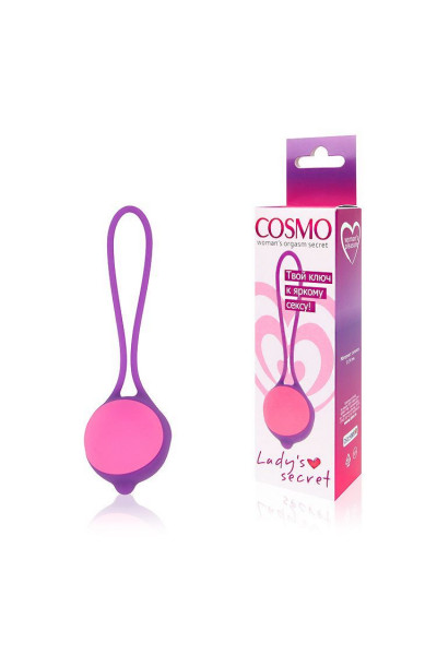 Фиолетово-розовый вагинальный шарик Cosmo Фиолетово-розовый вагинальный шарик Cosmo