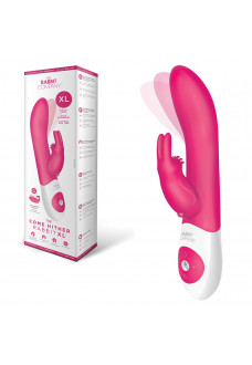 Розовый вибратор The Come Hither Rabbit XL с манящим эффектом