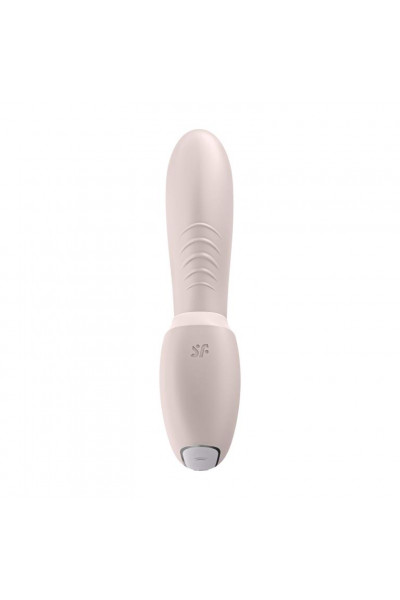 Нежно-розовый вибратор с вакуумным стимулятором Sunray - 14,8 см. Нежно-розовый вибратор с вакуумным стимулятором Sunray - 14,8 см.