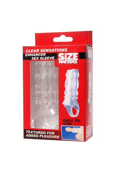 Насадка на пенис с кольцом для мошонки Clear Sensations Enhancer Sex Sleeve - 11,5 см. Насадка на пенис с кольцом для мошонки Clear Sensations Enhancer Sex Sleeve - 11,5 см.