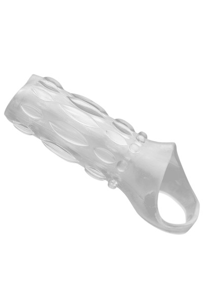Насадка на пенис с кольцом для мошонки Clear Sensations Enhancer Sex Sleeve - 11,5 см. Насадка на пенис с кольцом для мошонки Clear Sensations Enhancer Sex Sleeve - 11,5 см.