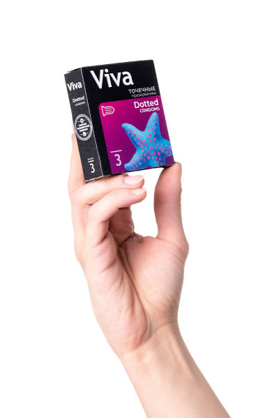 Презервативы с точечками VIVA Dotted - 3 шт. Презервативы с точечками VIVA Dotted - 3 шт.
