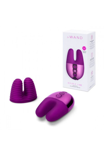 Фиолетовый вибратор с ушками Le Wand Double Vibe Фиолетовый вибратор с ушками Le Wand Double Vibe