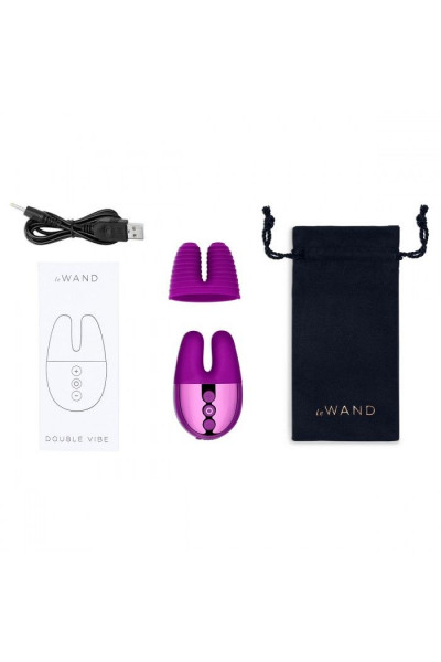 Фиолетовый вибратор с ушками Le Wand Double Vibe Фиолетовый вибратор с ушками Le Wand Double Vibe
