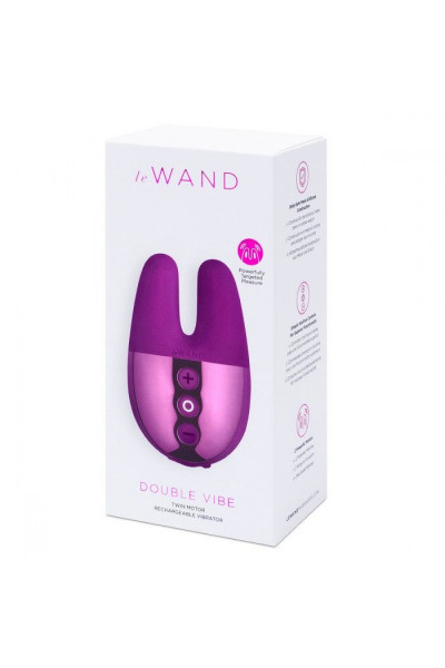 Фиолетовый вибратор с ушками Le Wand Double Vibe Фиолетовый вибратор с ушками Le Wand Double Vibe