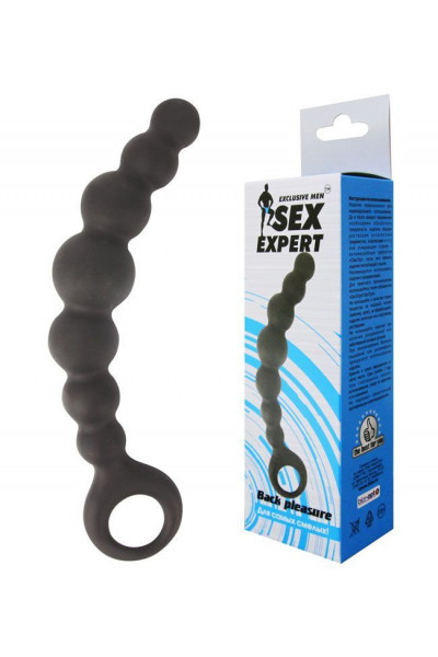 Чёрная анальная цепочка Sex Expert - 15 см. Чёрная анальная цепочка Sex Expert - 15 см.