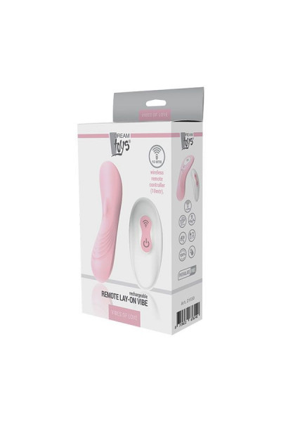 Розовый клиторальный стимулятор REMOTE LAY-ON VIBE Розовый клиторальный стимулятор REMOTE LAY-ON VIBE