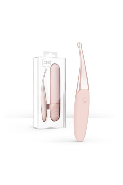 Розовый точечный вибромассажер Senzi Vibrator - 14,7 см. Розовый точечный вибромассажер Senzi Vibrator - 14,7 см.