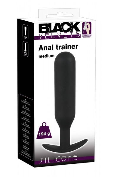 Черная утяжеленная анальная пробка Anal Trainer Medium - 18 см. Черная утяжеленная анальная пробка Anal Trainer Medium - 18 см.
