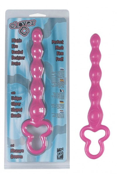 Розовая анальная цепочка Clover Anal Rod - 18 см. Розовая анальная цепочка Clover Anal Rod - 18 см.
