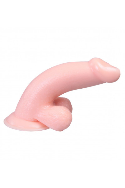 Телесный вибратор Vibrating Dong with Balls - 14 см. Телесный вибратор Vibrating Dong with Balls - 14 см.