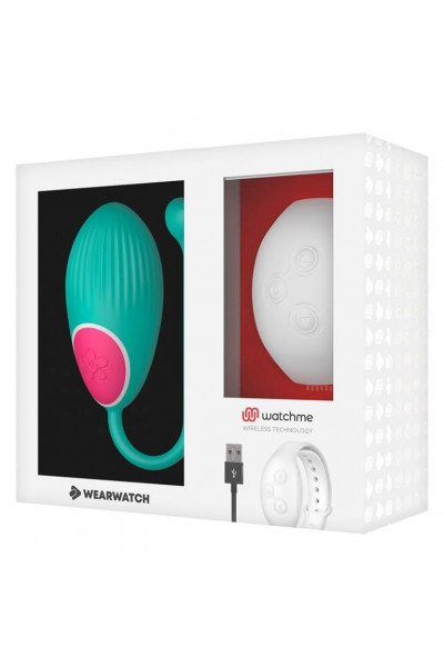 Зеленое виброяйцо с белым пультом-часами Wearwatch Egg Wireless Watchme Зеленое виброяйцо с белым пультом-часами Wearwatch Egg Wireless Watchme
