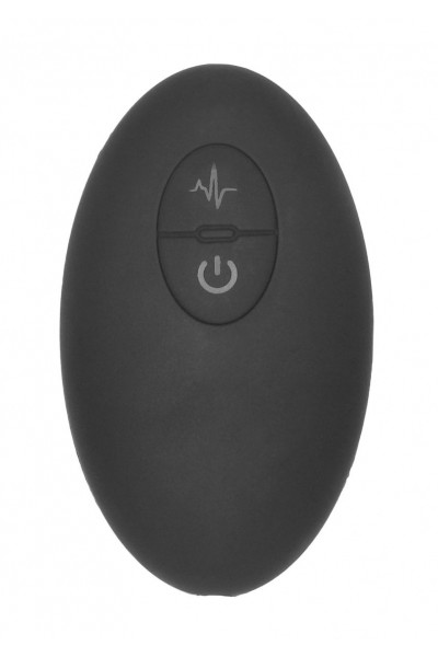 Черный массажер простаты с электростимуляцией и пультом ДУ Prostate massager Черный массажер простаты с электростимуляцией и пультом ДУ Prostate massager