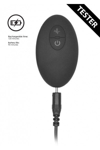 Черный массажер простаты с электростимуляцией и пультом ДУ Prostate massager Черный массажер простаты с электростимуляцией и пультом ДУ Prostate massager