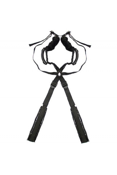 Чёрный бондажный комплект Romfun Sex Harness Bondage на сбруе Чёрный бондажный комплект Romfun Sex Harness Bondage на сбруе