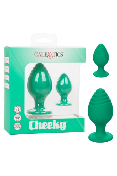 Набор из двух зеленых анальных пробок Cheeky Набор из двух зеленых анальных пробок Cheeky