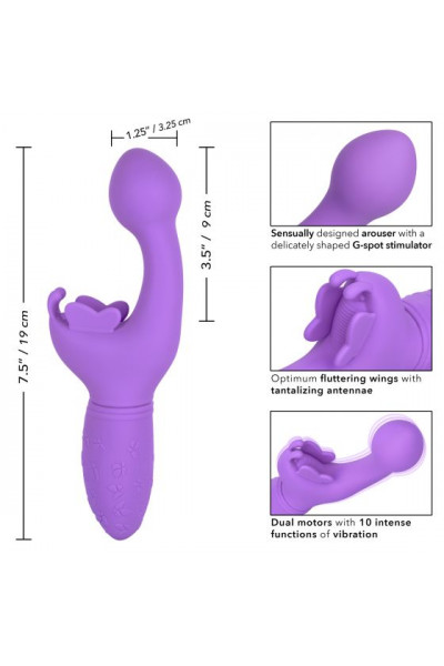 Фиолетовый вибратор-кролик Rechargeable Butterfly Kiss Фиолетовый вибратор-кролик Rechargeable Butterfly Kiss