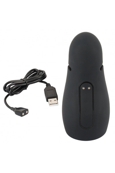 Черный силиконовый вибромастурбатор с нагревом Masturbator with 2 Functions Черный силиконовый вибромастурбатор с нагревом Masturbator with 2 Functions