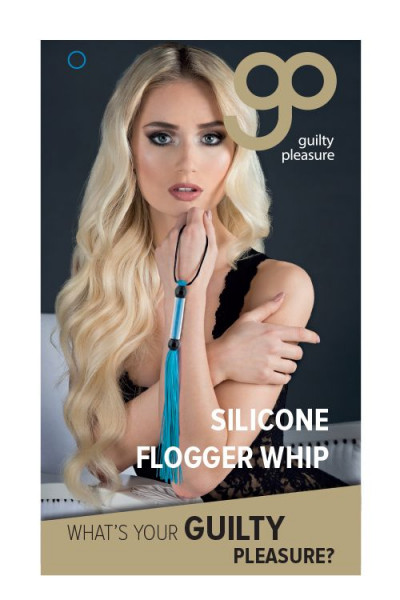 Голубая мини-плеть из силикона и акрила SILICONE FLOGGER WHIP - 25,6 см. Голубая мини-плеть из силикона и акрила SILICONE FLOGGER WHIP - 25,6 см.