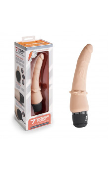 Телесный анальный вибратор 7 Slim Anal Realistic Vibrator - 20 см.