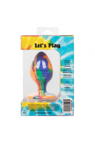Яркая анальная пробка Cheeky Large Swirl Tie-Dye Plug - 9 см. Яркая анальная пробка Cheeky Large Swirl Tie-Dye Plug - 9 см.