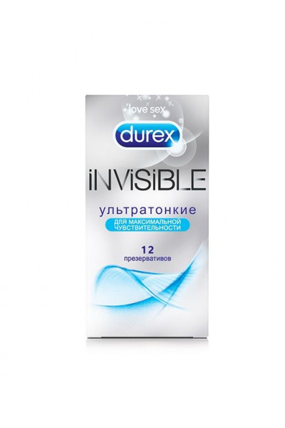 Ультратонкие презервативы Durex Invisible - 12 шт. Ультратонкие презервативы Durex Invisible - 12 шт.