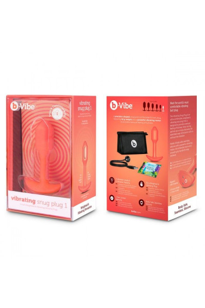 Оранжевая вибропробка для ношения B-vibe Snug Plug 1 - 10 см. Оранжевая вибропробка для ношения B-vibe Snug Plug 1 - 10 см.