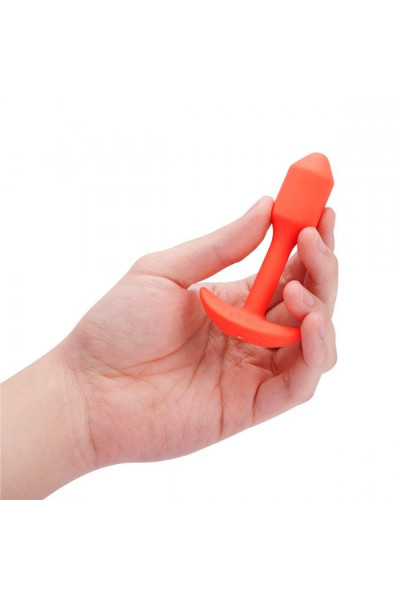 Оранжевая вибропробка для ношения B-vibe Snug Plug 1 - 10 см. Оранжевая вибропробка для ношения B-vibe Snug Plug 1 - 10 см.
