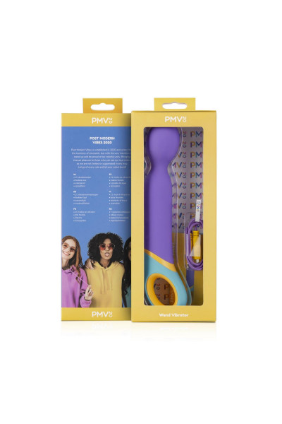 Фиолетовый вибромассажер Base Wand Vibrator - 24 см. Фиолетовый вибромассажер Base Wand Vibrator - 24 см.