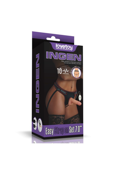Женский страпон с вибрацией Vibrating Easy Strapon Set 7.0 - 18 см. Женский страпон с вибрацией Vibrating Easy Strapon Set 7.0 - 18 см.