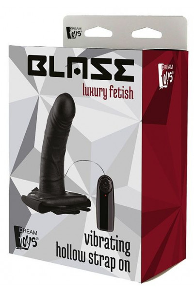 Черный полый страпон VIBRATING HOLLOW STRAP-ON с вибрацией - 16 см. Черный полый страпон VIBRATING HOLLOW STRAP-ON с вибрацией - 16 см.