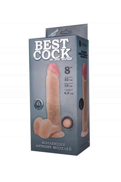 Телесный фаллоимитатор на присоске BEST COCK 8 - 22 см. Телесный фаллоимитатор на присоске BEST COCK 8 - 22 см.