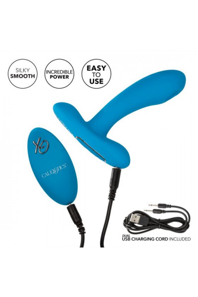 Голубой массажер простаты Silicone Remote Pulsing Pleaser - 11,5 см. Голубой массажер простаты Silicone Remote Pulsing Pleaser - 11,5 см.