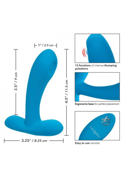 Голубой массажер простаты Silicone Remote Pulsing Pleaser - 11,5 см. Голубой массажер простаты Silicone Remote Pulsing Pleaser - 11,5 см.
