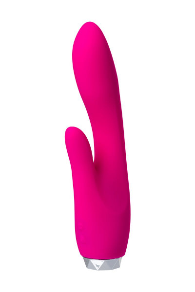 Розовый вибратор с клиторальным стимулятором L EROINA - 18 см. Розовый вибратор с клиторальным стимулятором L EROINA - 18 см.