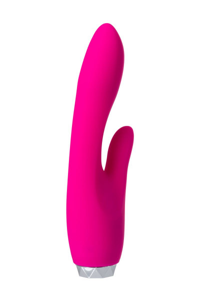 Розовый вибратор с клиторальным стимулятором L EROINA - 18 см. Розовый вибратор с клиторальным стимулятором L EROINA - 18 см.