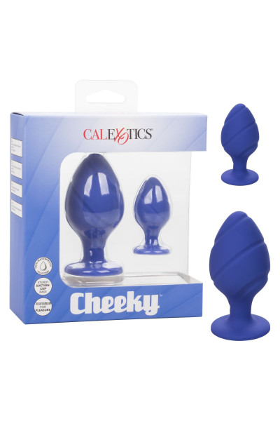 Набор из двух синих анальных пробок Cheeky Набор из двух синих анальных пробок Cheeky