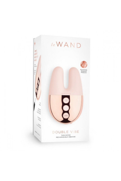 Пудровый вибратор с ушками Le Wand Double Vibe Пудровый вибратор с ушками Le Wand Double Vibe