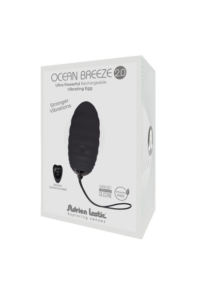 Черное виброяйцо с пультом ДУ Ocean Breeze 2.0 + LRS Черное виброяйцо с пультом ДУ Ocean Breeze 2.0 + LRS