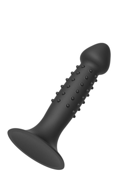 Черный анальный фаллоимитатор NUBBED PLUG - 13,5 см. Черный анальный фаллоимитатор NUBBED PLUG - 13,5 см.