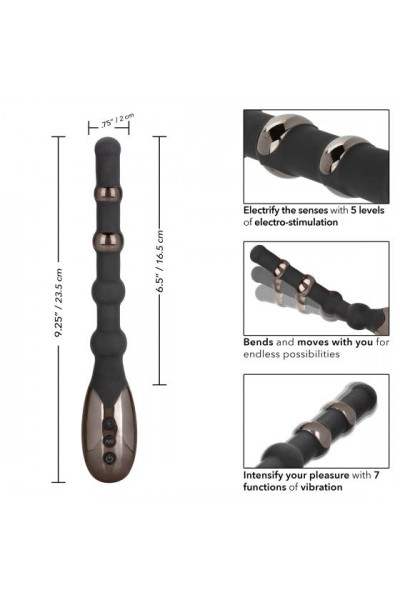 Черный анальный электростимулятор Volt Electro-Beads - 23,5 см. Черный анальный электростимулятор Volt Electro-Beads - 23,5 см.