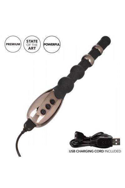 Черный анальный электростимулятор Volt Electro-Beads - 23,5 см. Черный анальный электростимулятор Volt Electro-Beads - 23,5 см.