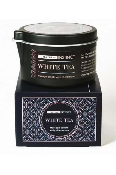 Массажная свеча с феромонами Natural Instinct WHITE TEA - 70 мл. Массажная свеча с феромонами Natural Instinct WHITE TEA - 70 мл.