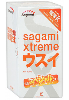 Ультратонкие презервативы Sagami Xtreme Superthin - 15 шт.