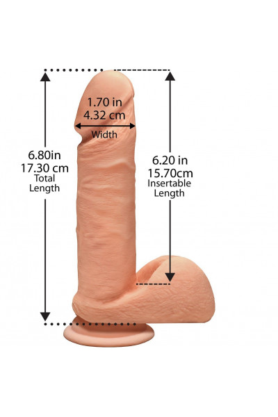 Телесный фаллоимитатор на присоске The D Perfect D 7 Vanilla - 17,78 см. Телесный фаллоимитатор на присоске The D Perfect D 7 Vanilla - 17,78 см.