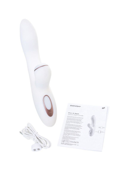 Вибромассажер с вакуумно-волновой клиторальной стимуляцией Satisfyer Pro + G-Spot - 22 см. Вибромассажер с вакуумно-волновой клиторальной стимуляцией Satisfyer Pro + G-Spot - 22 см.